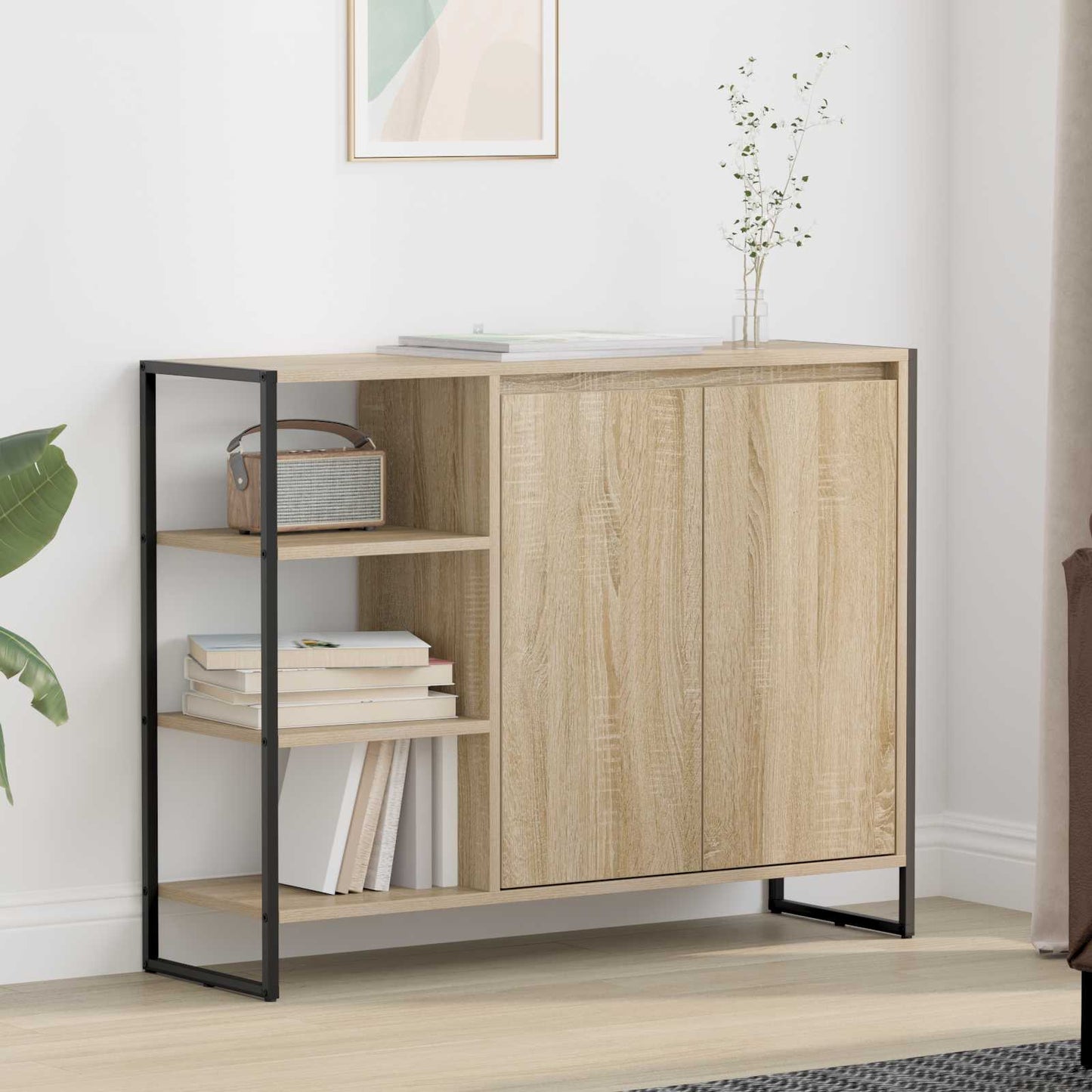 Sideskap Sonoma 96.5 x 30 x 75 cm Konstruert tre