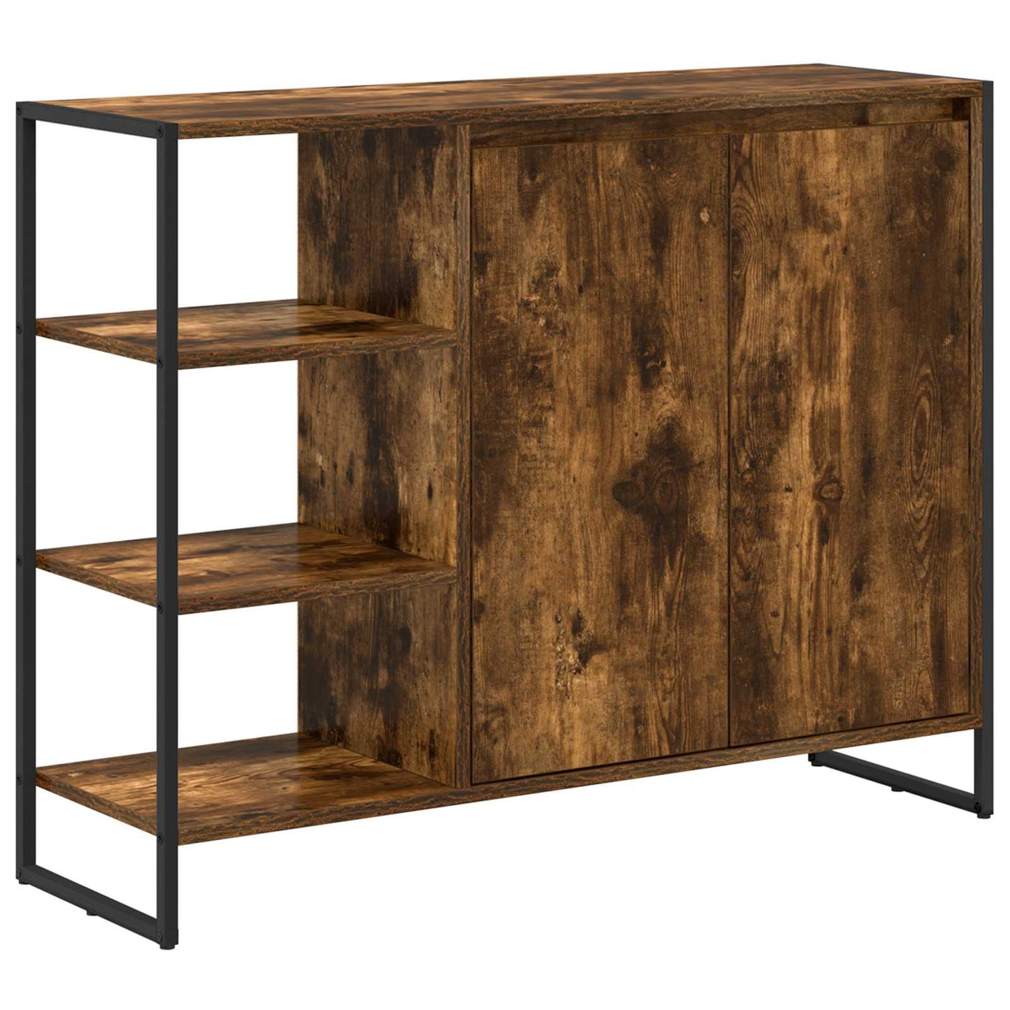 Sideskap Røyk Eik 96.5 x 30 x 75 cm Konstruert tre