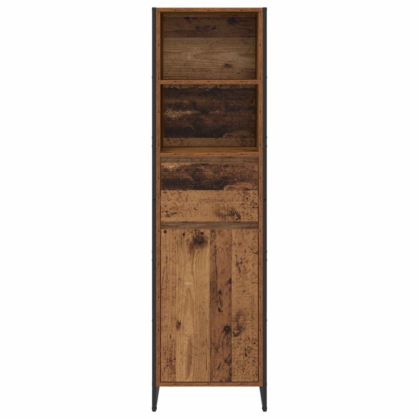 Bokskap med skuff Gamle tre 43 x 36 x 150.5 cm Konstruert tre