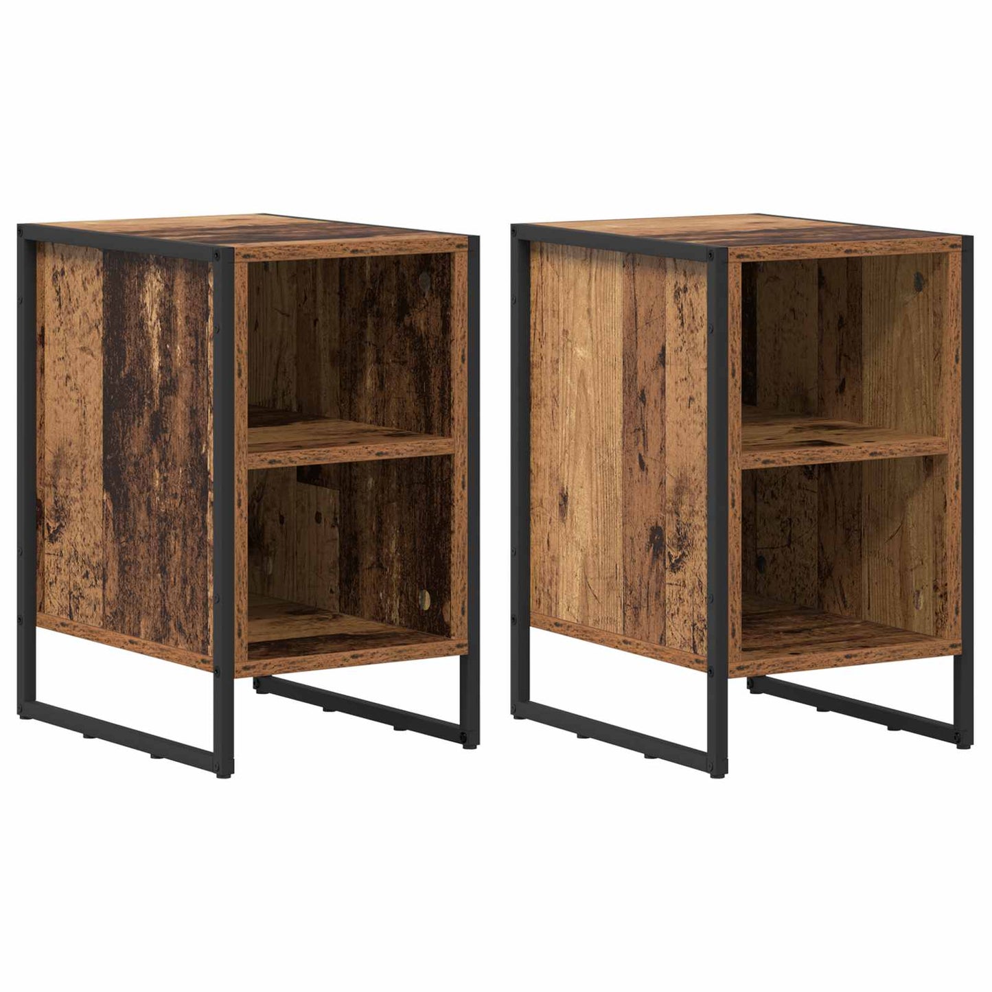 Nattbord 2 pcs Gamle tre 39.5 x 30 x 50 cm Konstruert tre