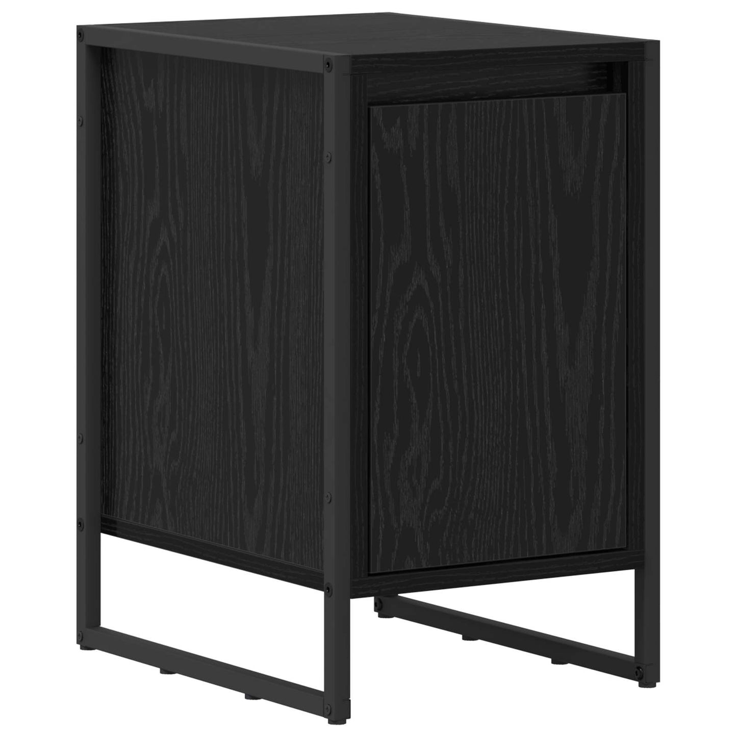 Nattbord 2 pcs Svart Eik 39,5 x 30 x 50 cm Konstruert tre