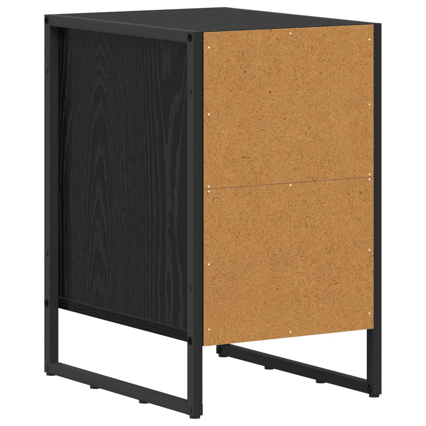 Nattbord 2 pcs Svart Eik 39,5 x 30 x 50 cm Konstruert tre