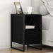 Nattbord 2 pcs Svart Eik 39,5 x 30 x 50 cm Konstruert tre
