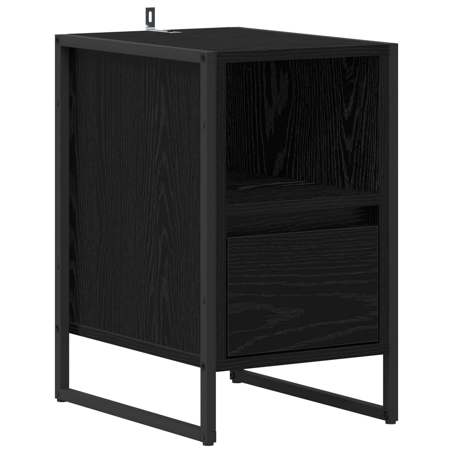 Nattbord 2 pcs Svart Eik 39,5 x 30 x 50 cm Konstruert tre