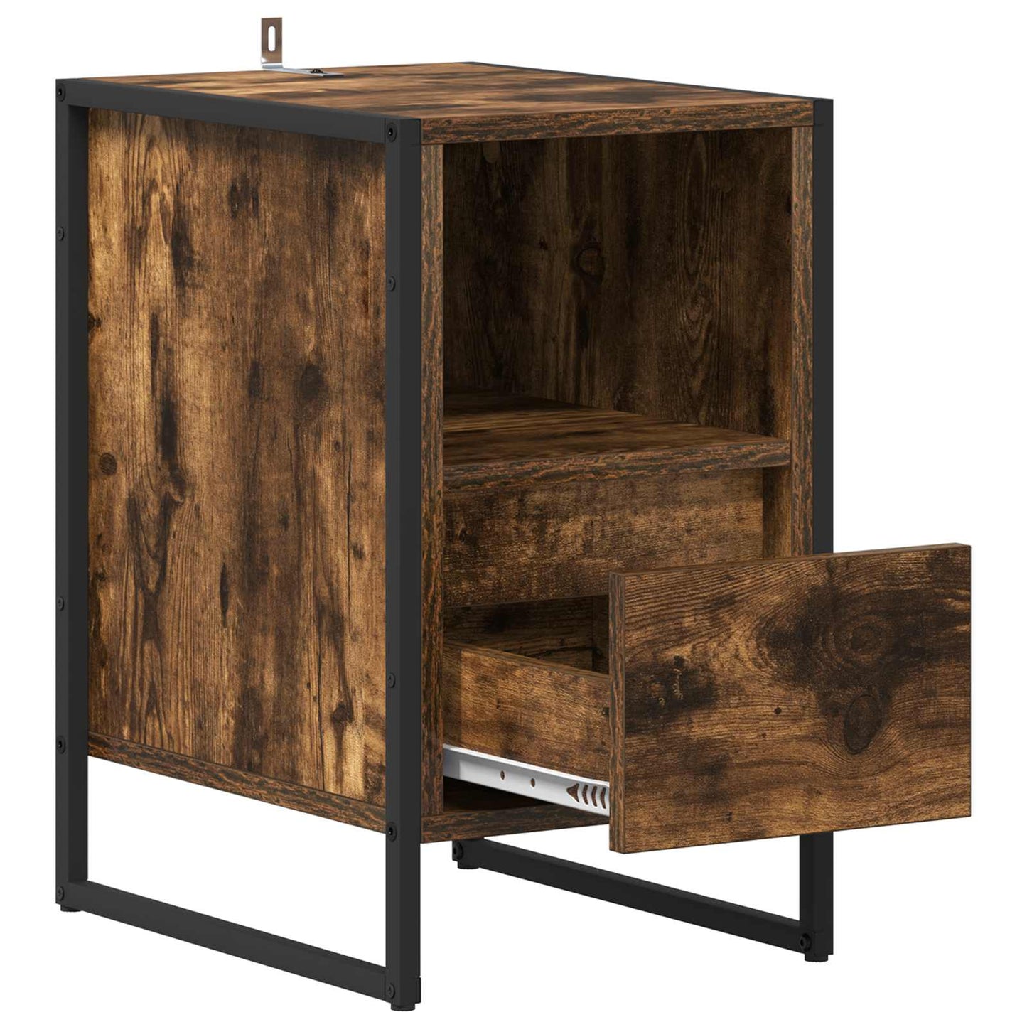 Nattbord 2 pcs Røyk Eik 39,5 x 30 x 50 cm Konstruert tre