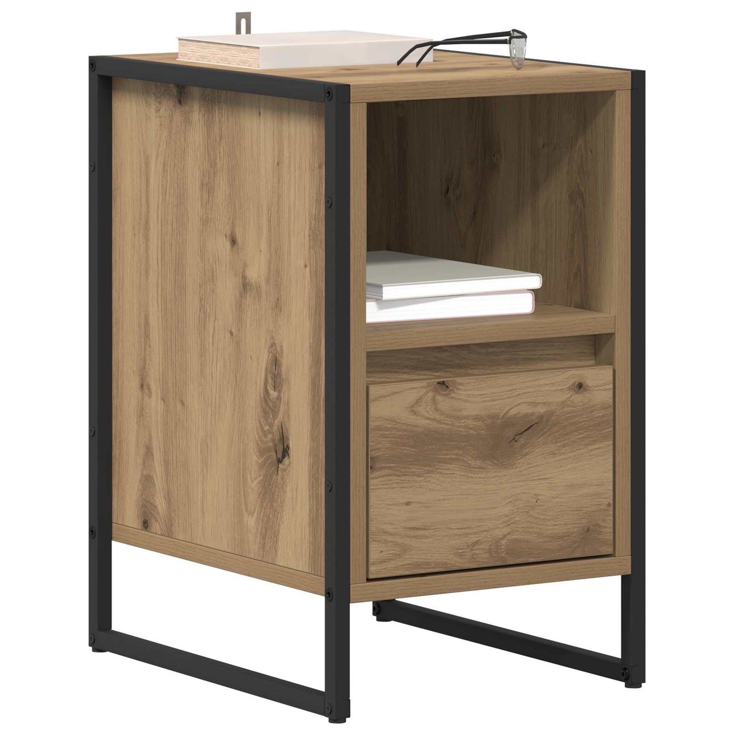 Nattbord 2 pcs Kunstnerisk Eik 39,5 x 30 x 50 cm Konstruert tre