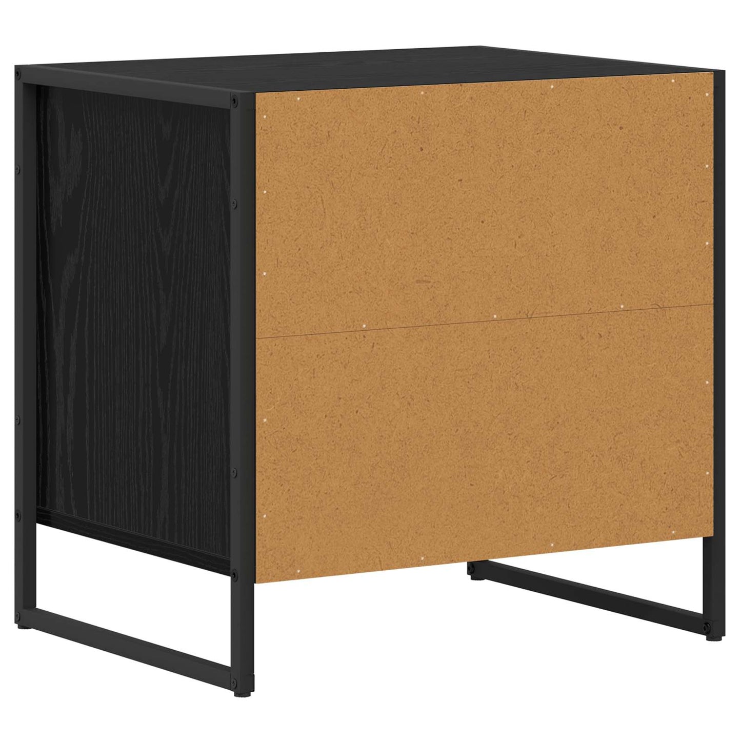 Nattbord med skuff Svart Eik 50 x 39,5 x 50 cm Konstruert tre