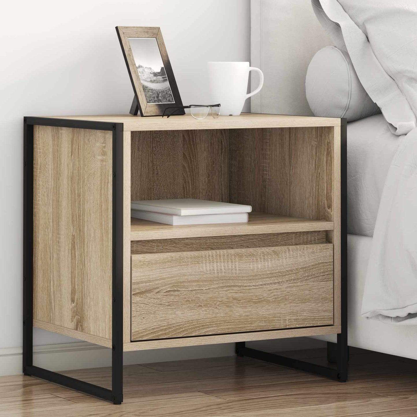 Nattbord 2 pcs Sonoma 50 x 39,5 x 50 cm Konstruert tre