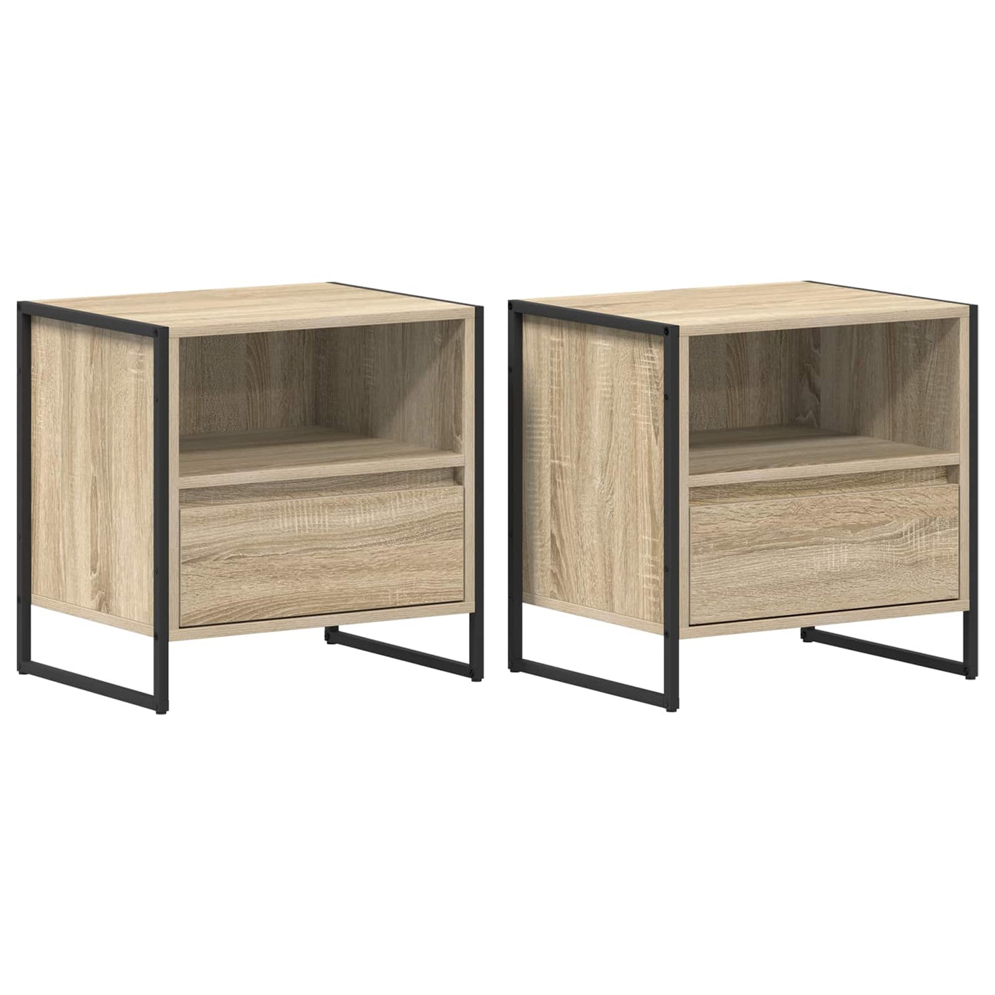 Nattbord 2 pcs Sonoma 50 x 39,5 x 50 cm Konstruert tre