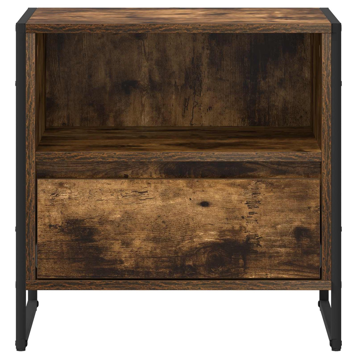 Nattbord 2 pcs Røyk Eik 50 x 39,5 x 50 cm Konstruert tre