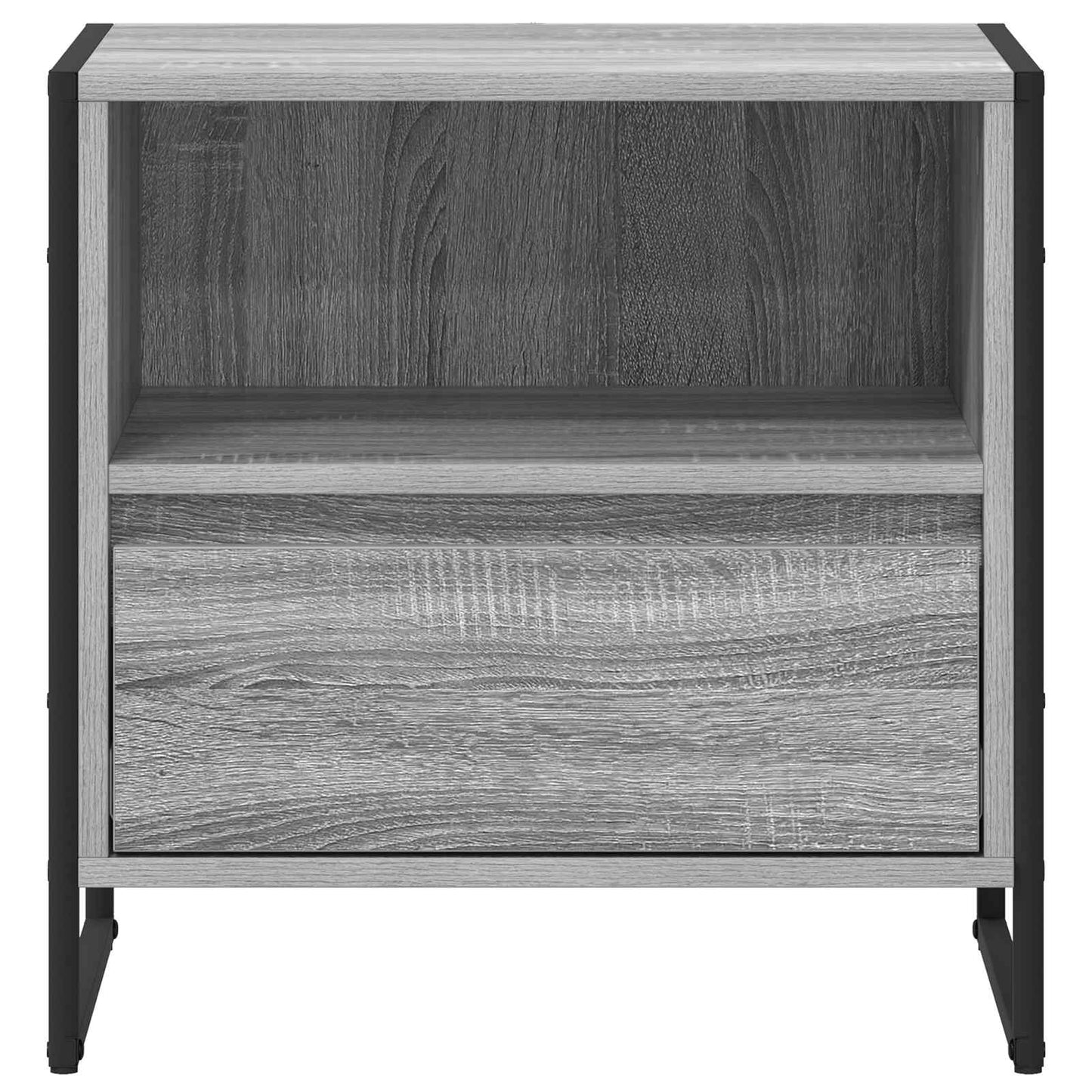 Nattbord med skuff Grå Sonoma 50 x 39,5 x 50 cm Konstruert tre