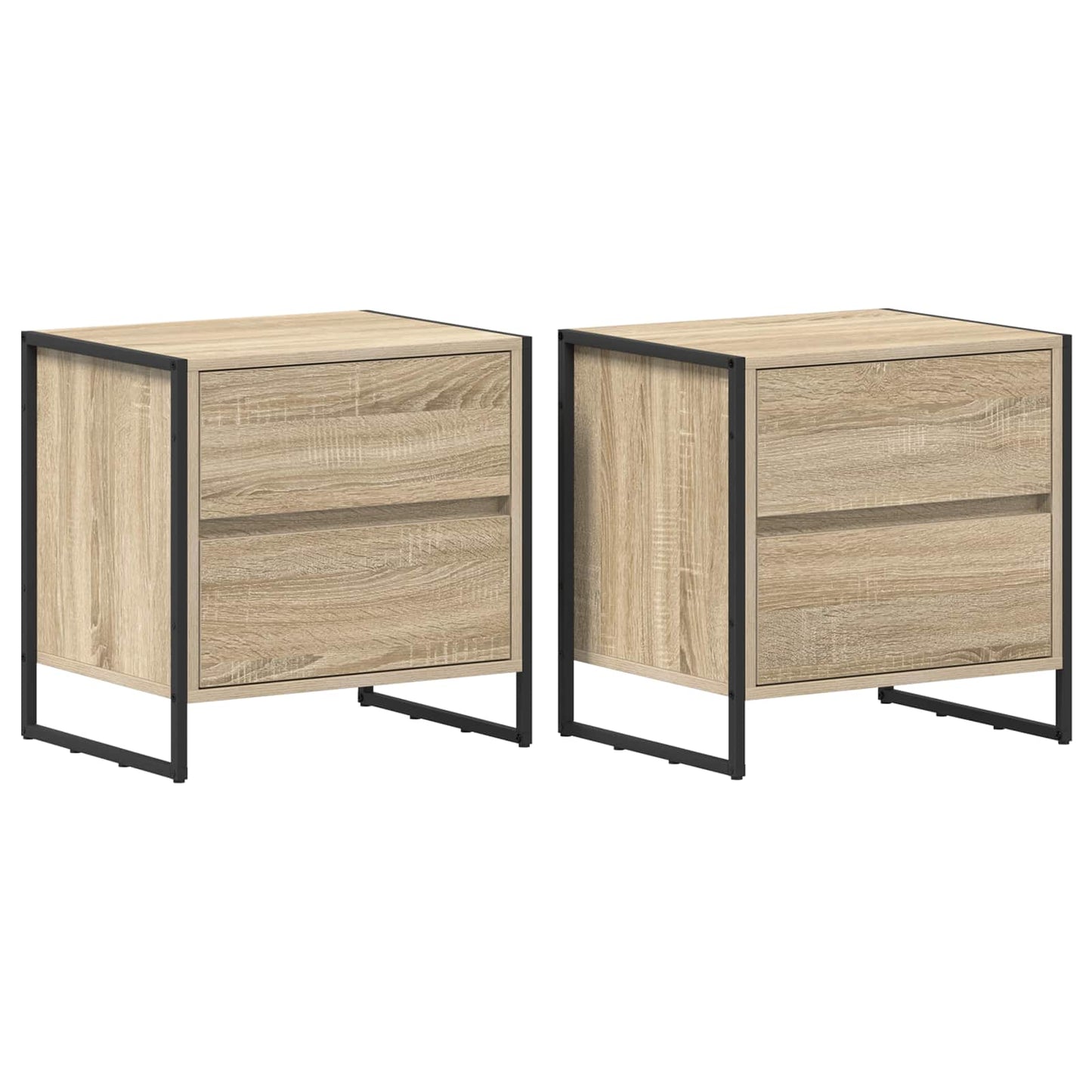 Nattbord 2 pcs Sonoma 50 x 39.5 x 50 cm Konstruert tre