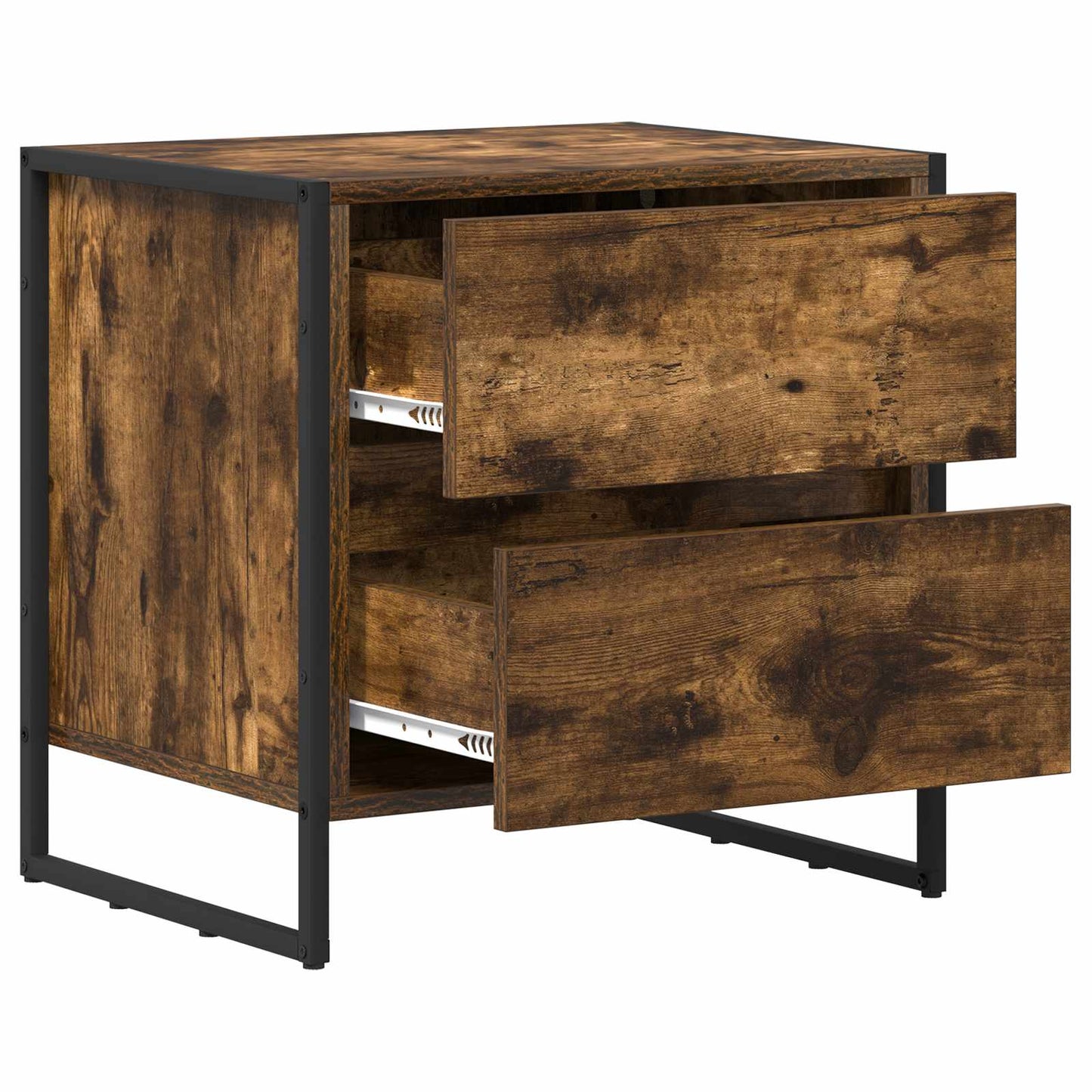 Nattbord 2 pcs Røyk Eik 50 x 39.5 x 50 cm Konstruert tre