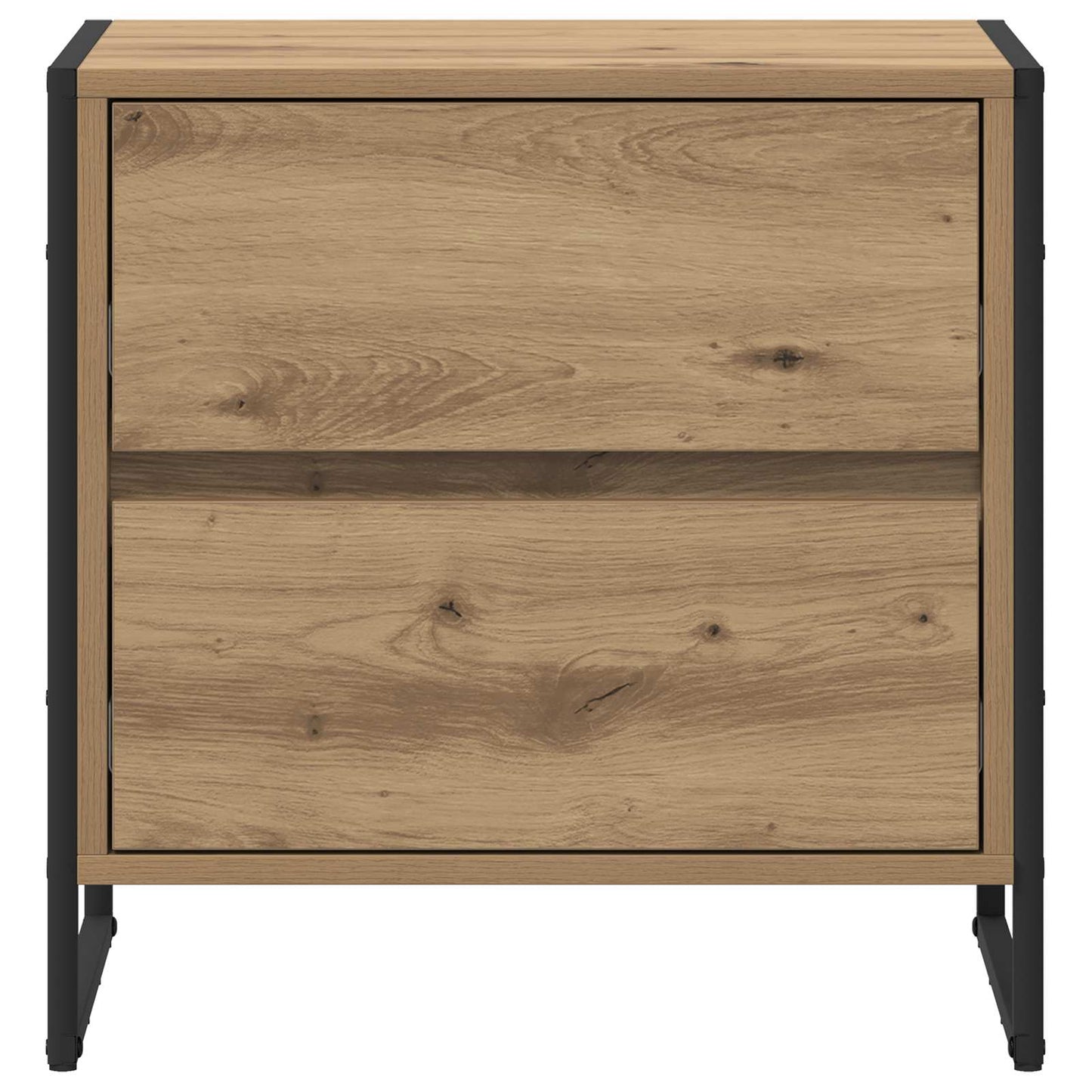 Nattbord 2 pcs Kunstnerisk Eik 50 x 39.5 x 50 cm Konstruert tre