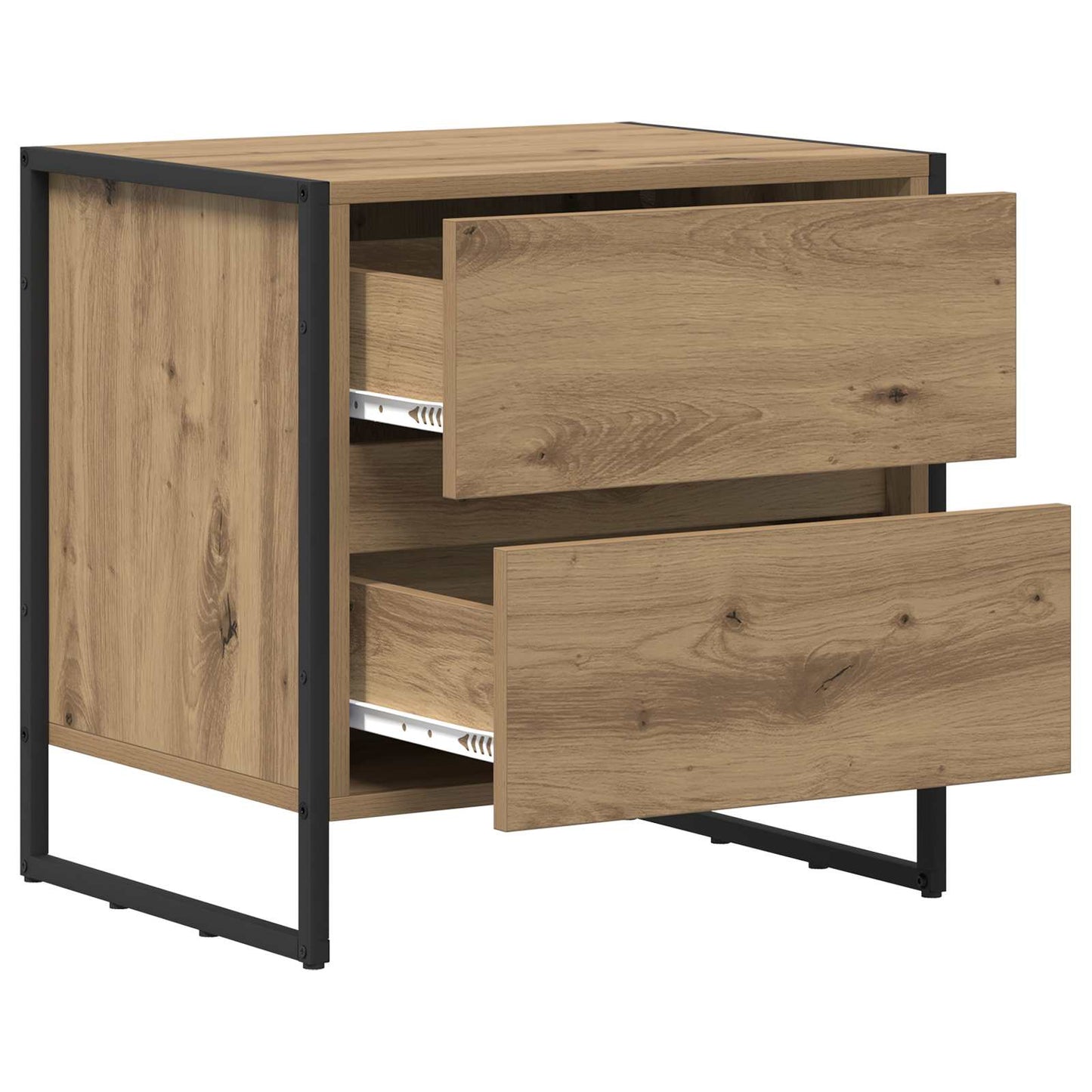 Nattbord 2 pcs Kunstnerisk Eik 50 x 39.5 x 50 cm Konstruert tre