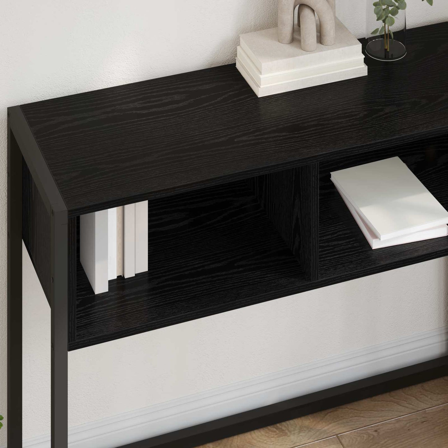 Avlastningsbord Svart Eik 100 x 36 x 75 cm Konstruert tre