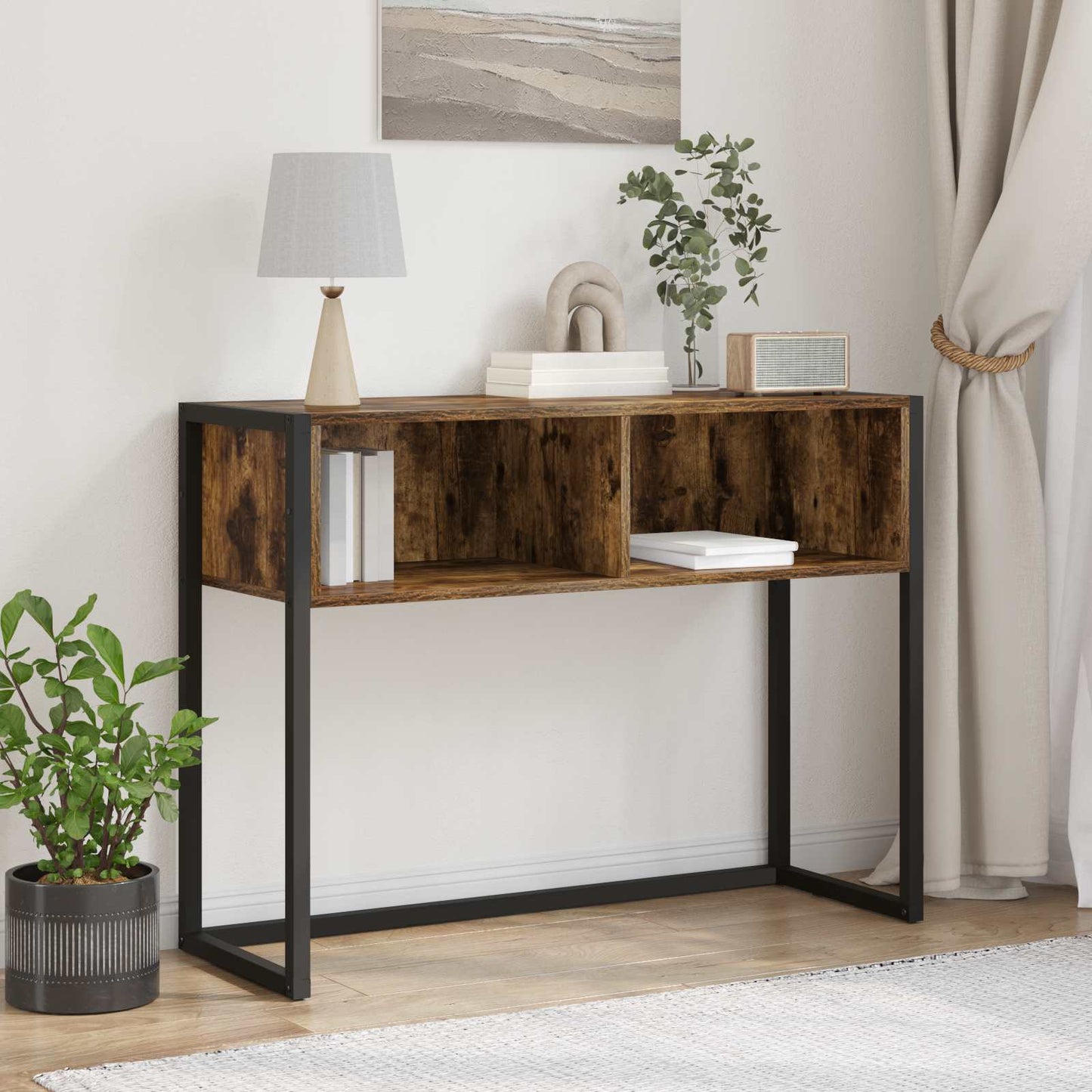 Avlastningsbord Røyk Eik 100 x 36 x 75 cm Konstruert tre