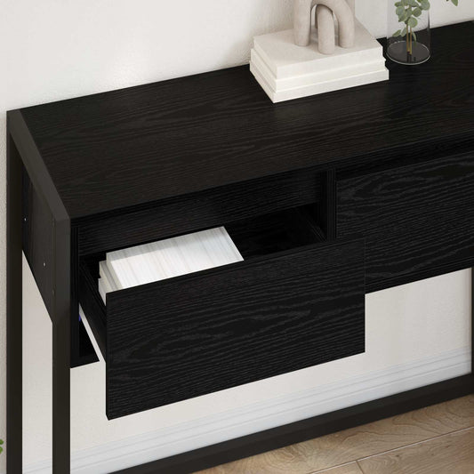 Avlastningsbord Svart Eik 100 x 36 x 75 cm Konstruert tre