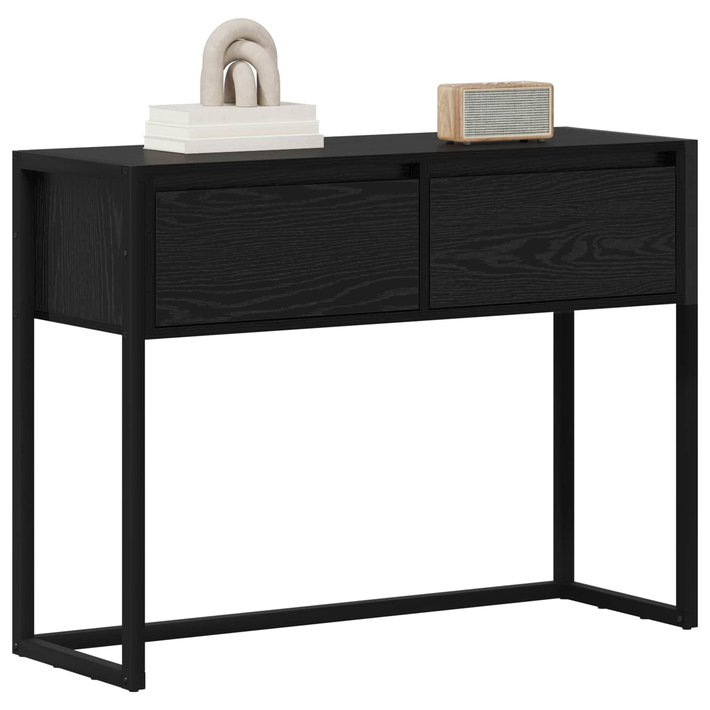Avlastningsbord Svart Eik 100 x 36 x 75 cm Konstruert tre