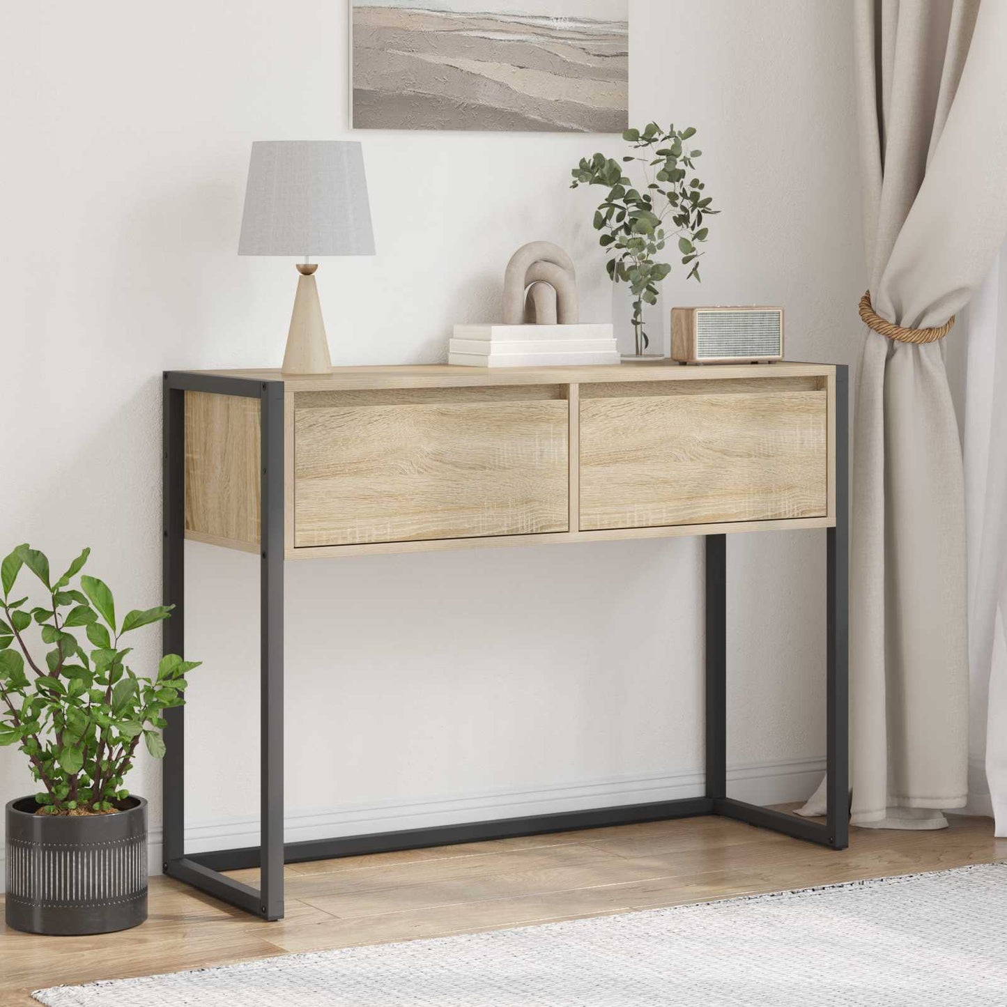 Avlastningsbord Sonoma 100 x 36 x 75 cm Konstruert tre