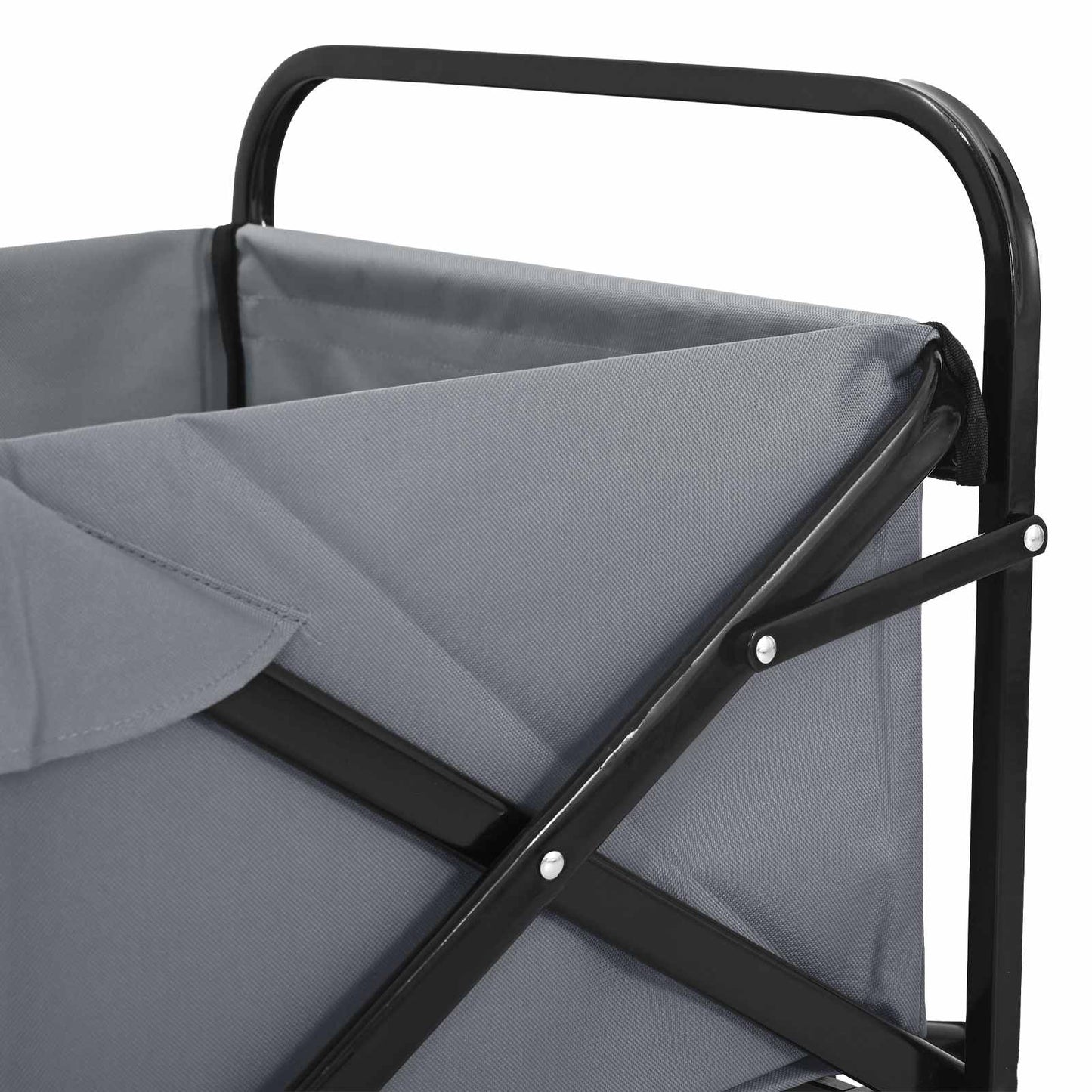 Sammenleggbar Håndvogn Grå 89 x 63 x 96 cm Stål og Oxford-stoff vidaXL