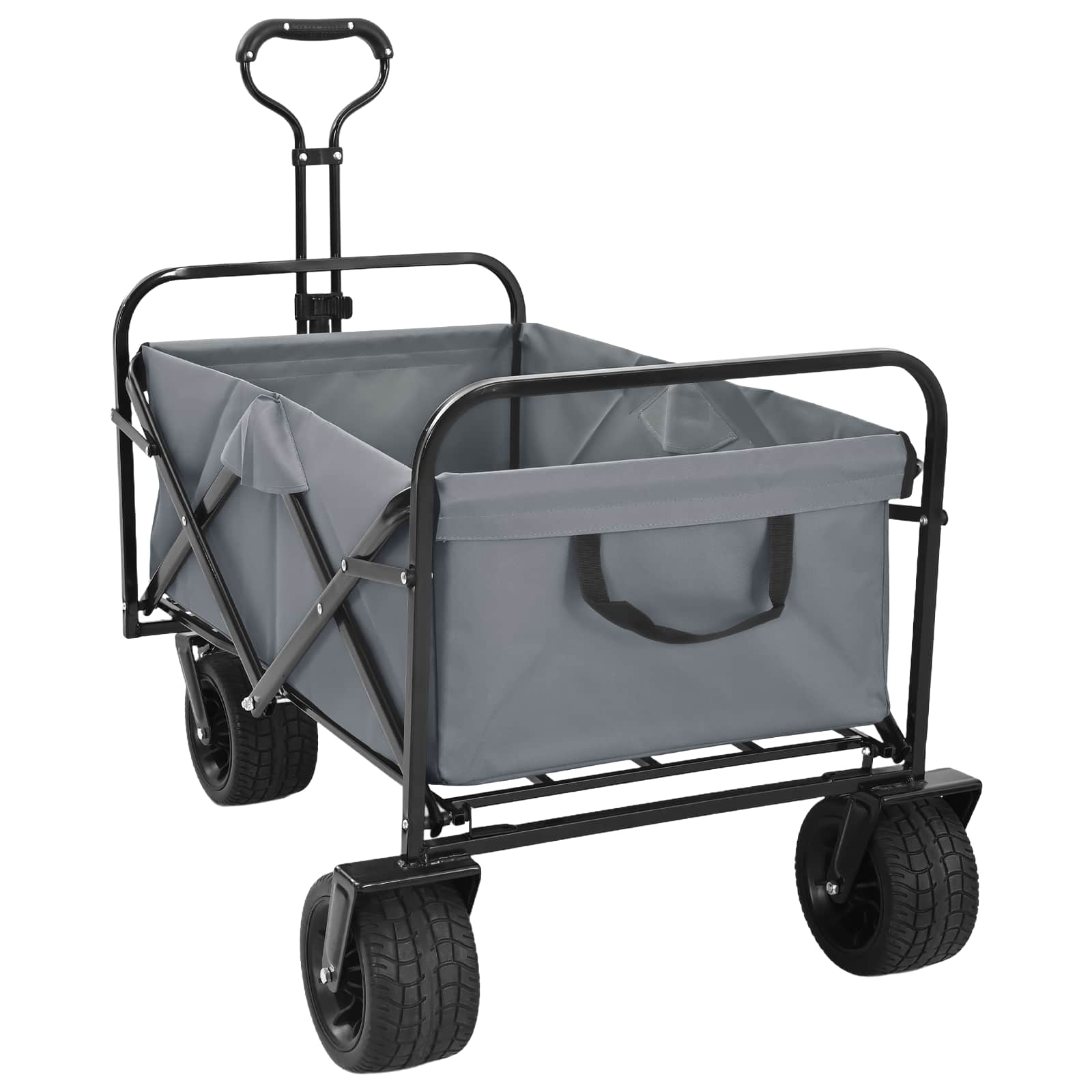 Sammenleggbar Håndvogn Grå 89 x 63 x 96 cm Stål og Oxford-stoff vidaXL