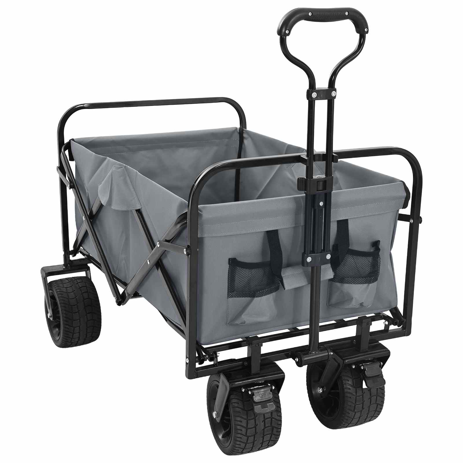 Sammenleggbar Håndvogn Grå 89 x 63 x 96 cm Stål og Oxford-stoff vidaXL