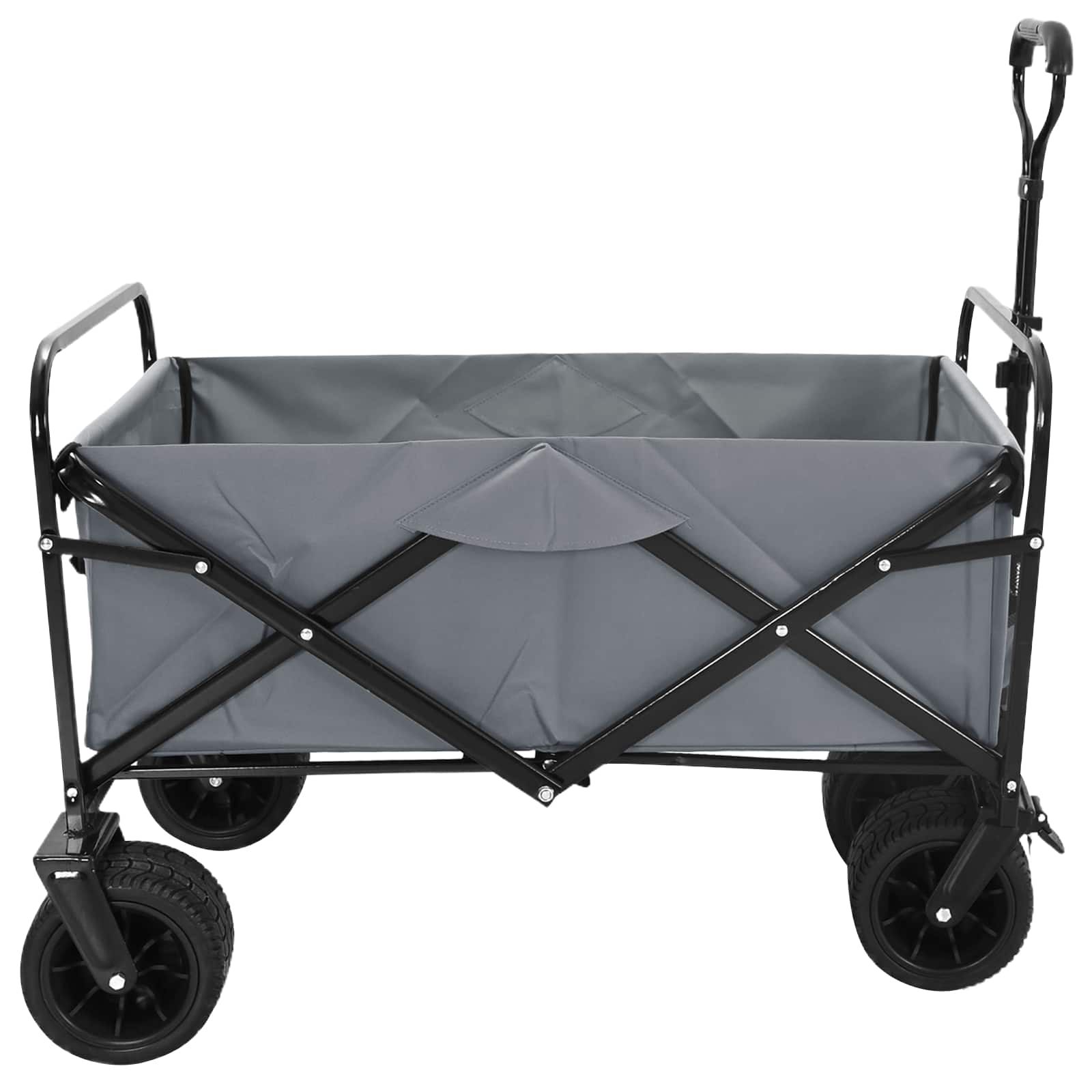 Sammenleggbar Håndvogn Grå 89 x 63 x 96 cm Stål og Oxford-stoff vidaXL