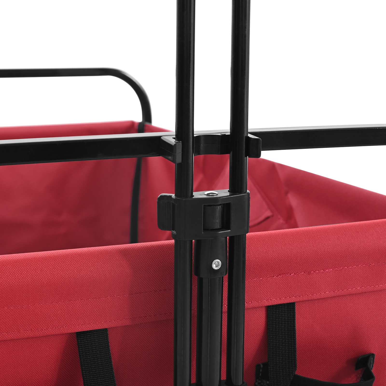 Sammenleggbar Håndvogn Rød 89 x 63 x 96 cm Stål og Oxford-stoff vidaXL
