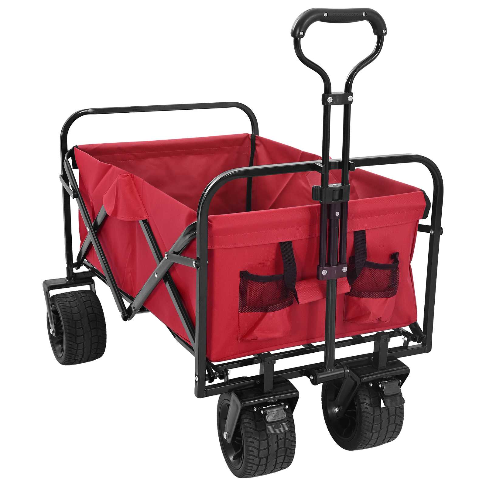 Sammenleggbar Håndvogn Rød 89 x 63 x 96 cm Stål og Oxford-stoff vidaXL