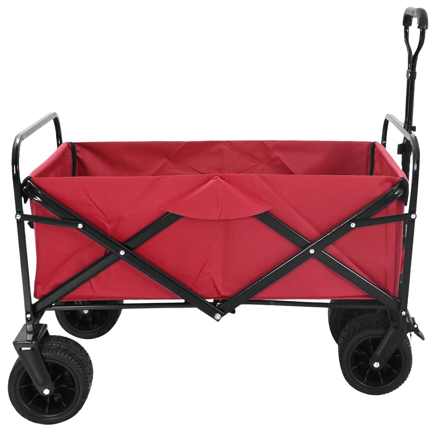 Sammenleggbar Håndvogn Rød 89 x 63 x 96 cm Stål og Oxford-stoff vidaXL