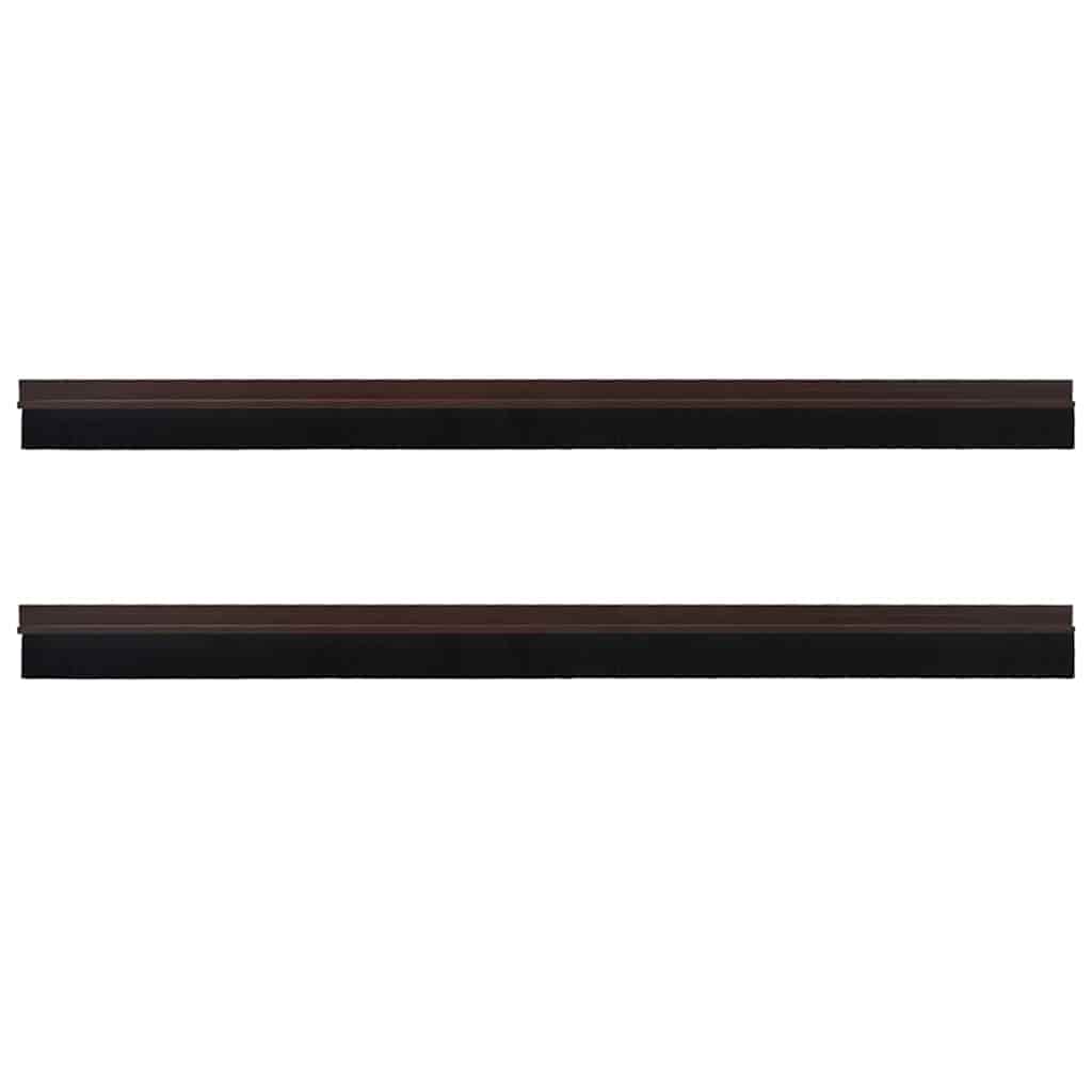 Selvhäftende dørbørstetninger 2 pcs Brun 100 cm