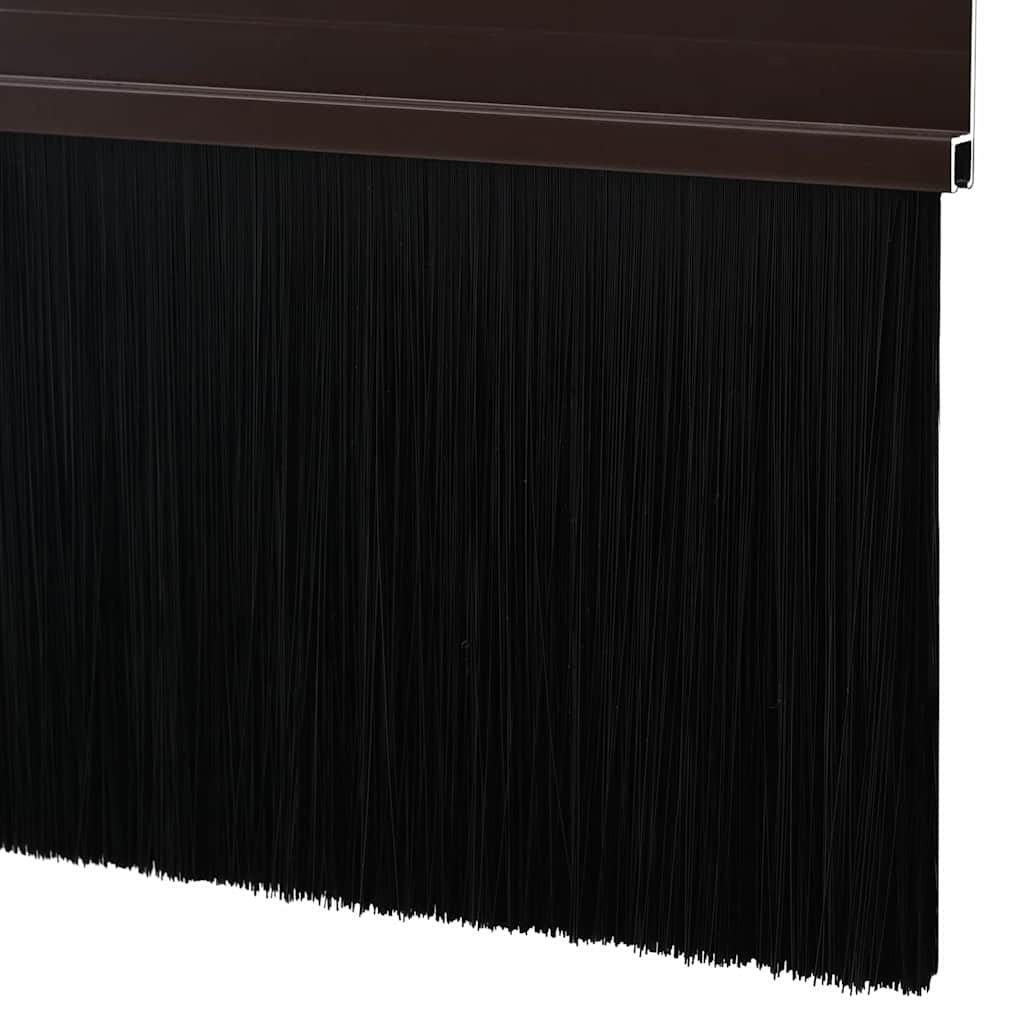 Selvhäftende dørbørstetninger 2 pcs Brun 100 cm