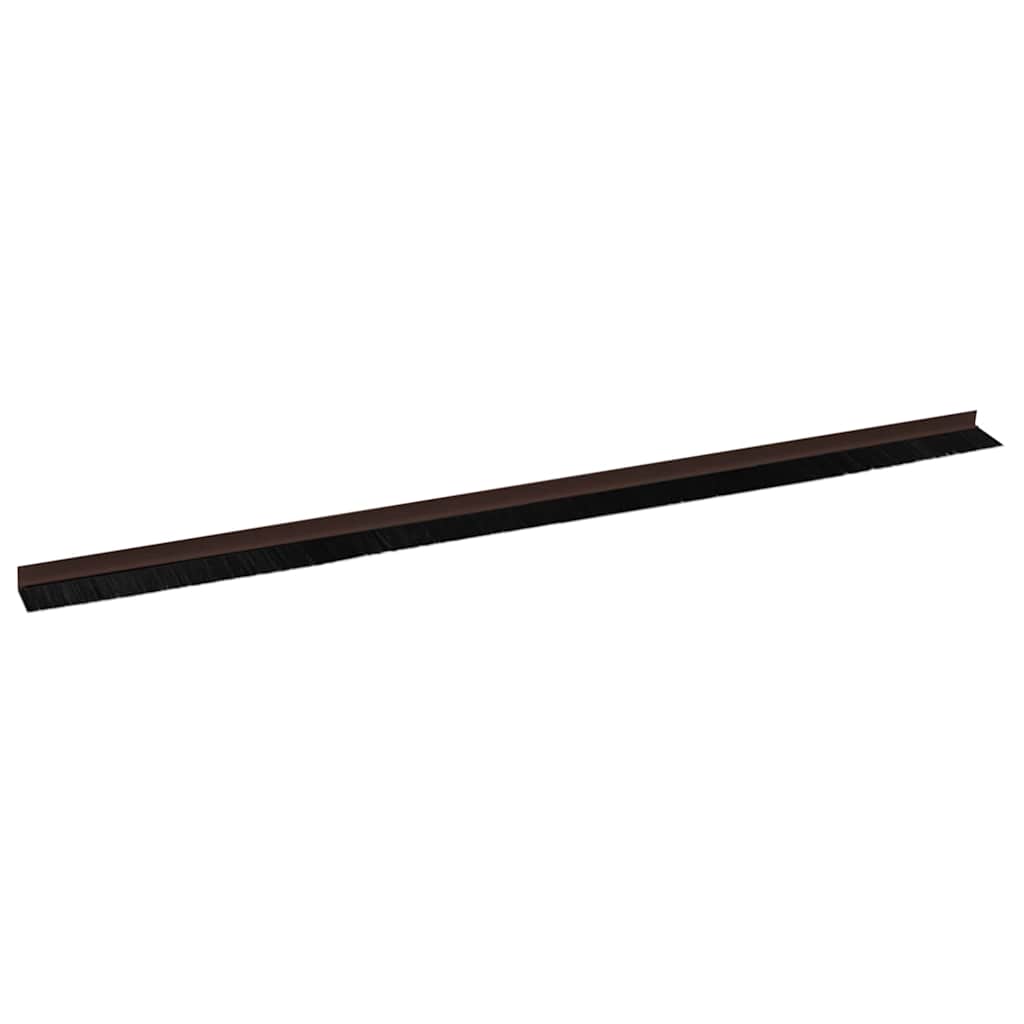 Selvhäftende dørbørstetninger 2 pcs Brun 100 cm