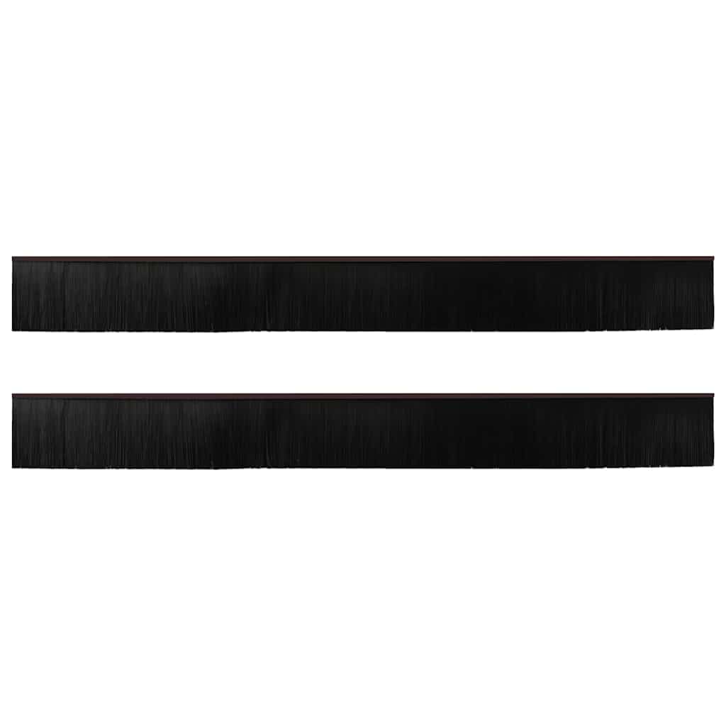 Selvhäftende dørbørstetninger 2 pcs Brun 100 cm