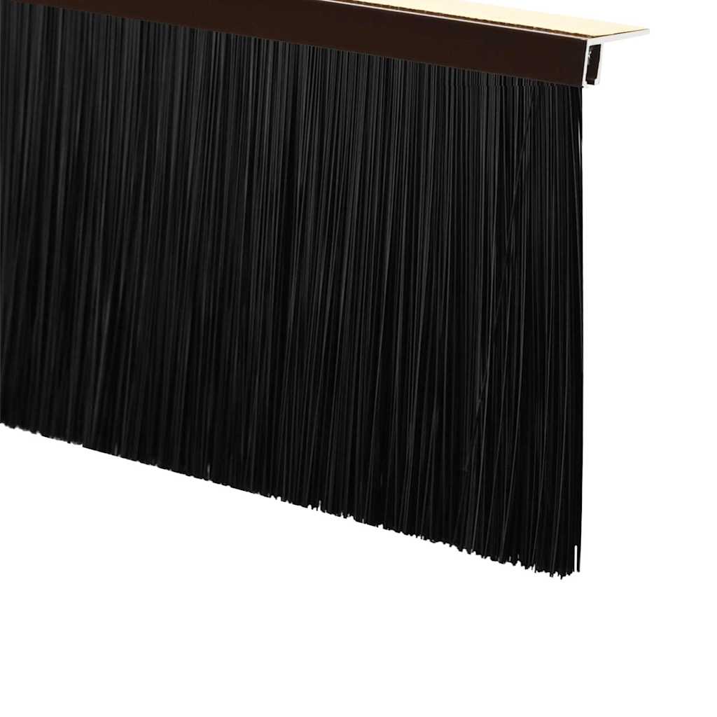 Selvhäftende dørbørstetninger 12 pcs Brun 100 cm