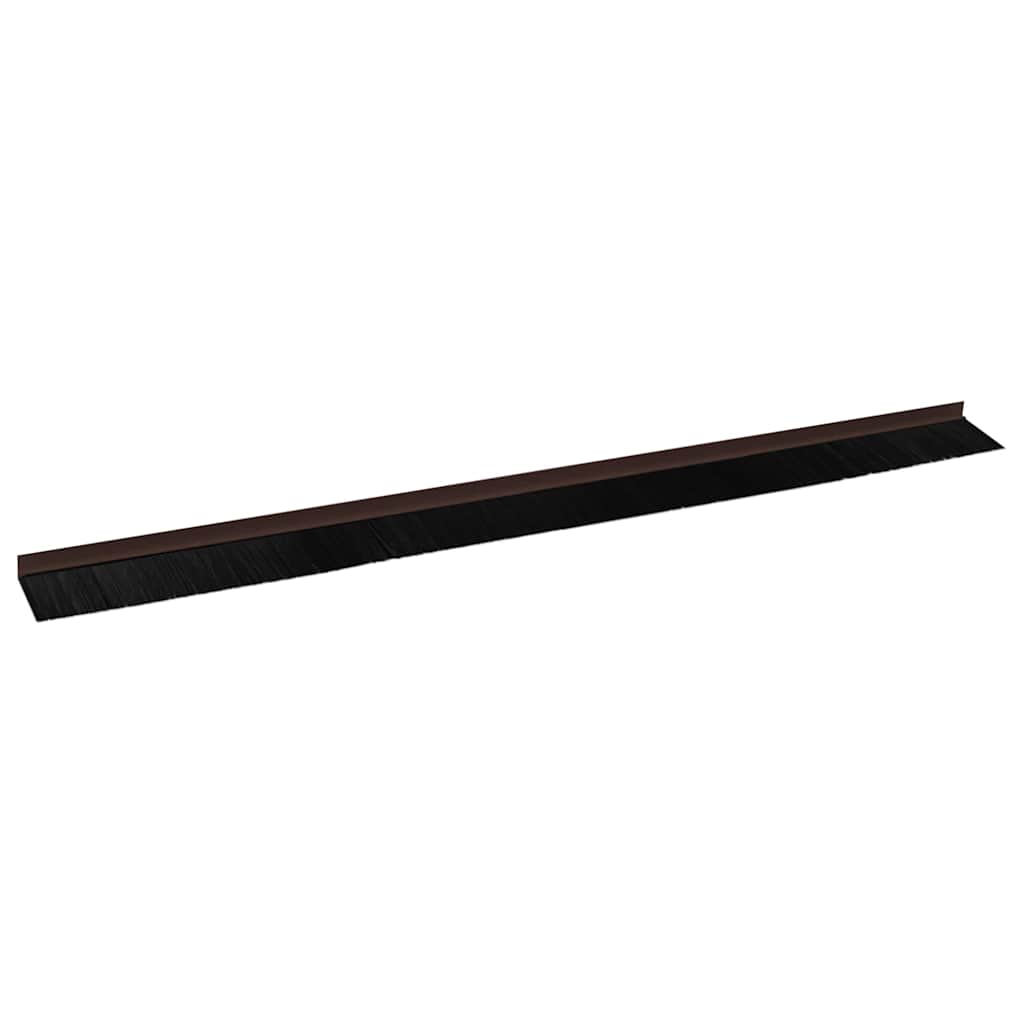 Selvhäftende dørbørstetninger 12 pcs Brun 100 cm