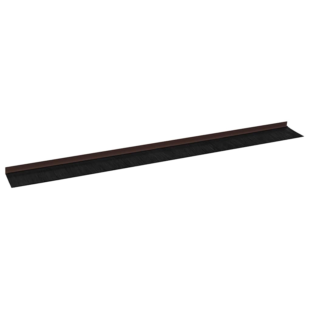 Selvhäftende dørbørstetninger 12 pcs Brun 100 cm