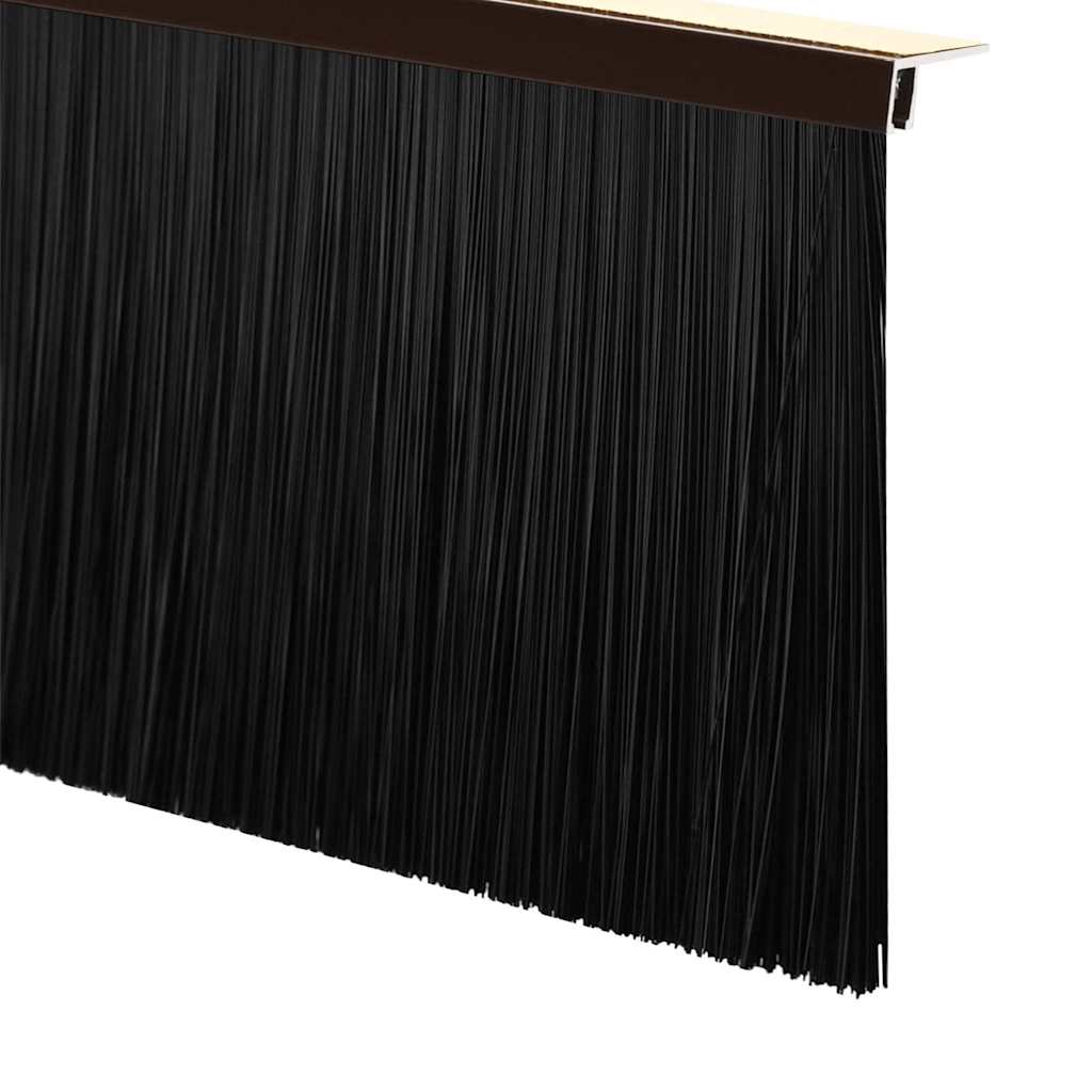 Selvhäftende dørbørstetninger 12 pcs Brun 100 cm