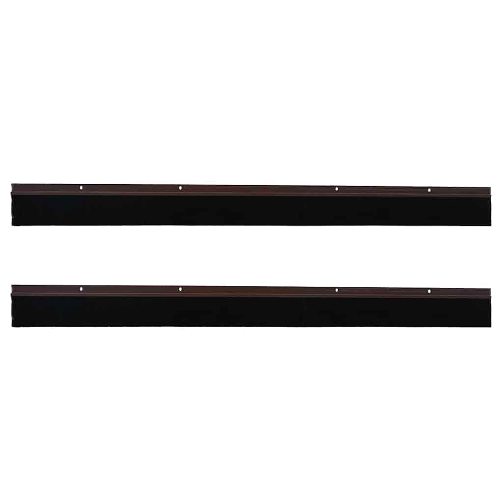 Skru-på dørbørste tetninger 2 pcs Brun 100 cm
