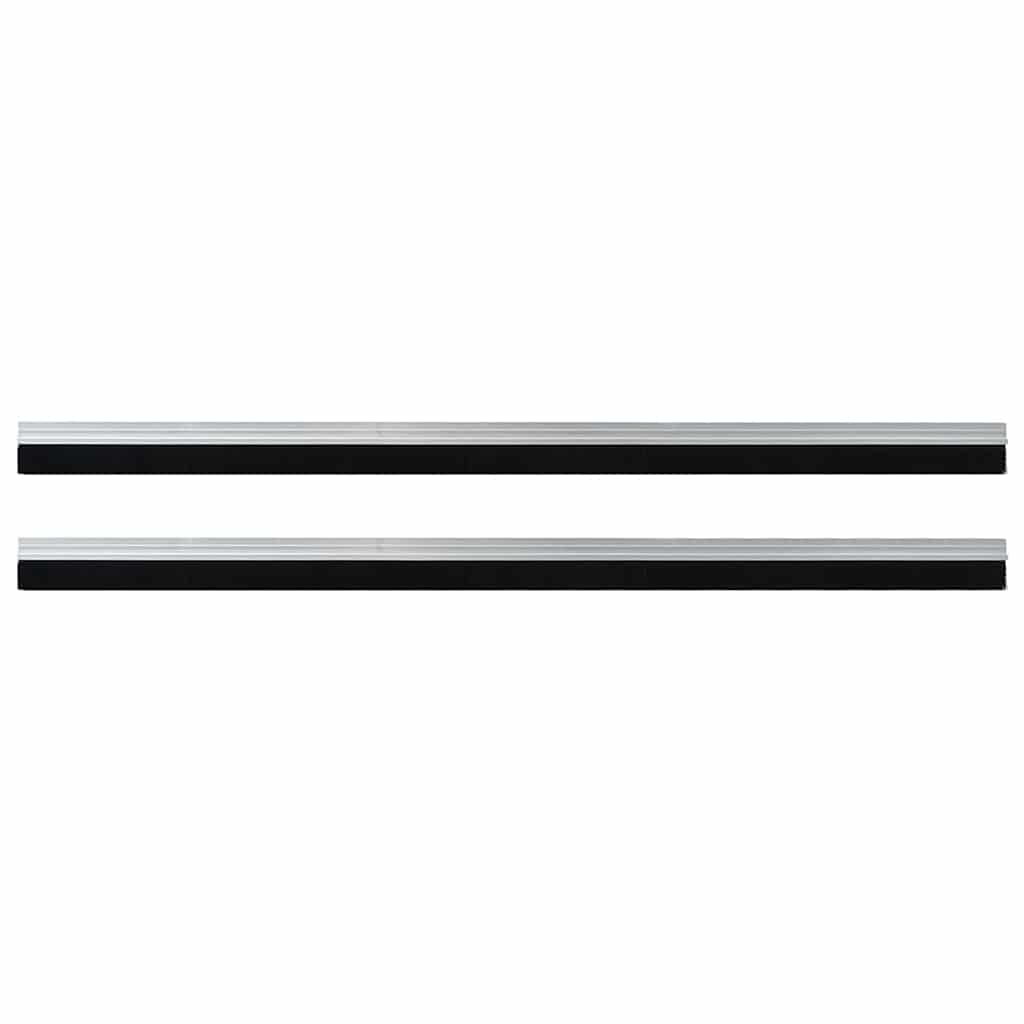 Selvhäftende dørbørstetninger 2 pcs sølv 100 cm