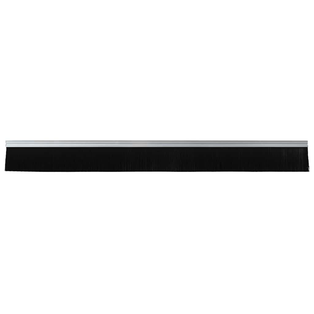 Selvhäftende dørbørstetninger 2 pcs sølv 100 cm