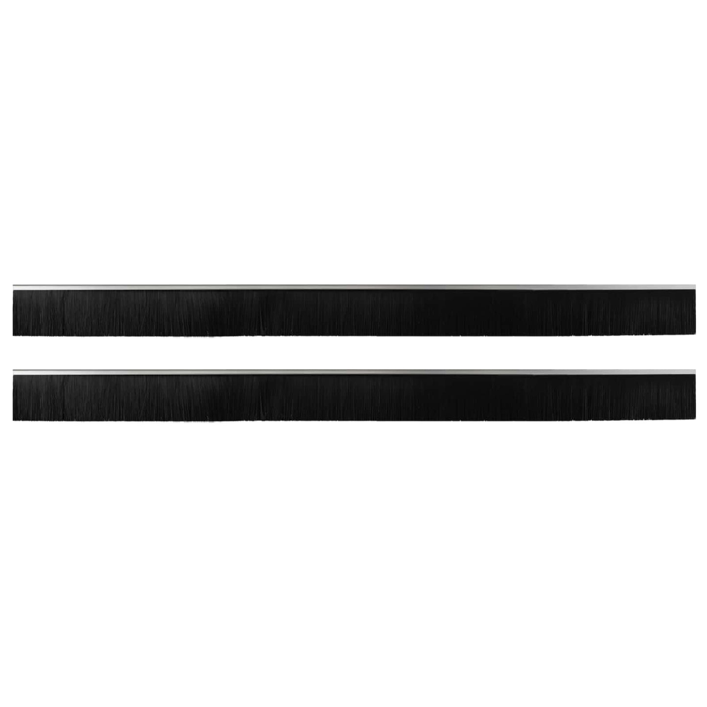 Selvhäftende dørbørstetninger 2 pcs sølv 100 cm