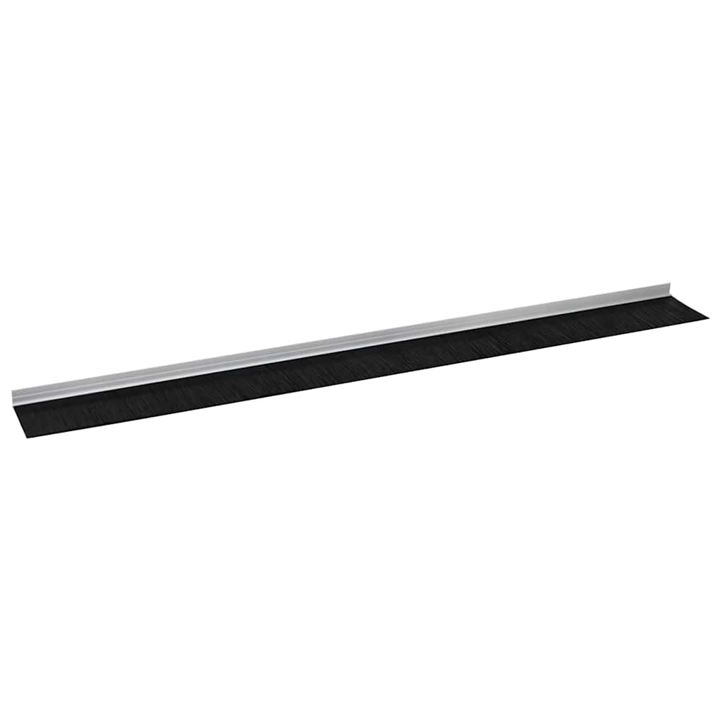 Selvhäftende dørbørstetninger 2 pcs sølv 100 cm