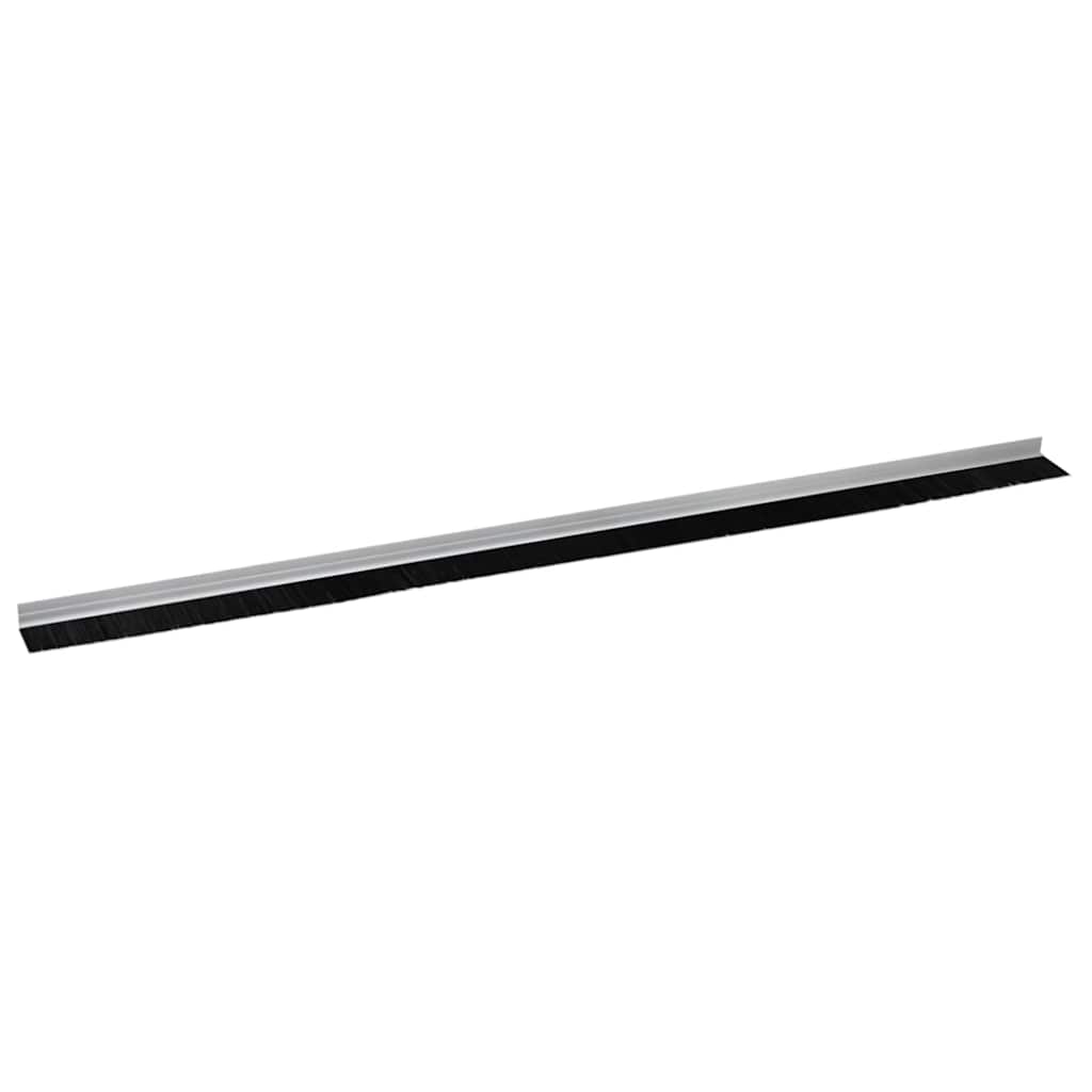 Selvhäftende dørbørstetninger 6 pcs sølv 100 cm