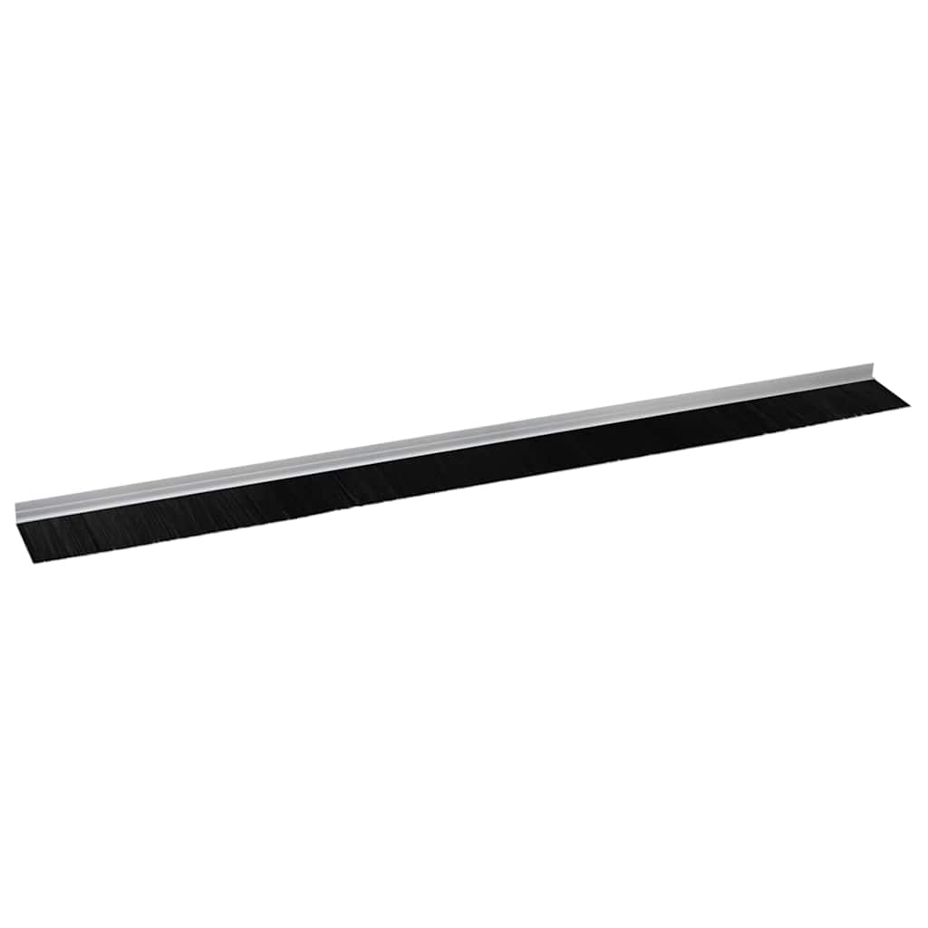 Selvhäftende dørbørstetninger 12 pcs sølv 100 cm