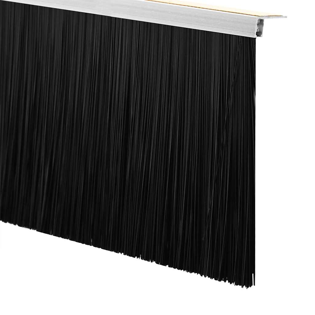 Selvhäftende dørbørstetninger 12 pcs sølv 100 cm