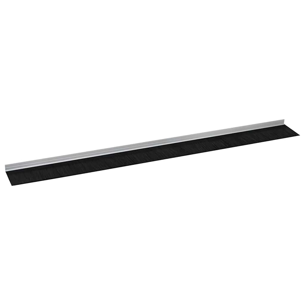 Selvhäftende dørbørstetninger 12 pcs sølv 100 cm
