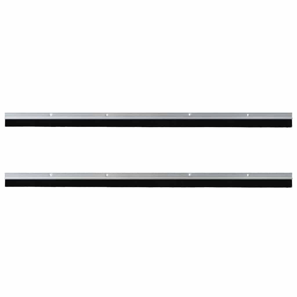 Skru-på dørbørste tetninger 2 pcs sølv 100 cm