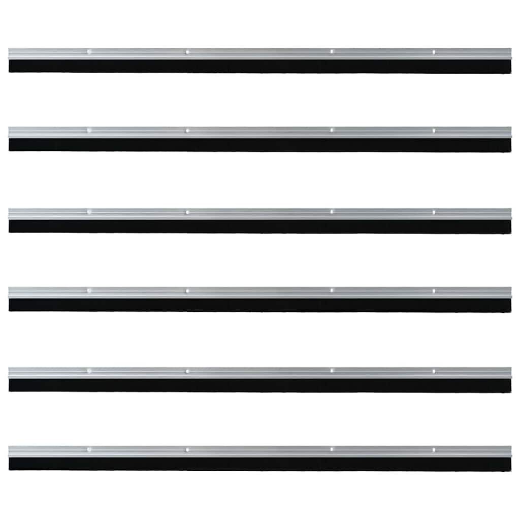 Skru-på dørbørste tetninger 6 pcs sølv 100 cm